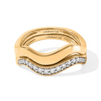 Set of 2 - Luxuriant Lab Grown Diamond (SI/G-H) Stackable Ring in 18K Vermeil Yellow Gold Plated Sterling Silver_4532995