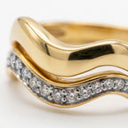 Set of 2 - Luxuriant Lab Grown Diamond (SI/G-H) Stackable Ring in 18K Vermeil Yellow Gold Plated Sterling Silver_4532997_2