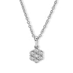 White Diamond Pendant with Chain (Size 20) Stainless Steel  0.01ct  0.020  Ct._4533181