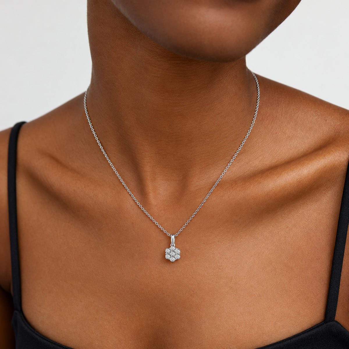EverTrue - Natural White Diamond Pendant with Chain (Size 20) 4533181 1