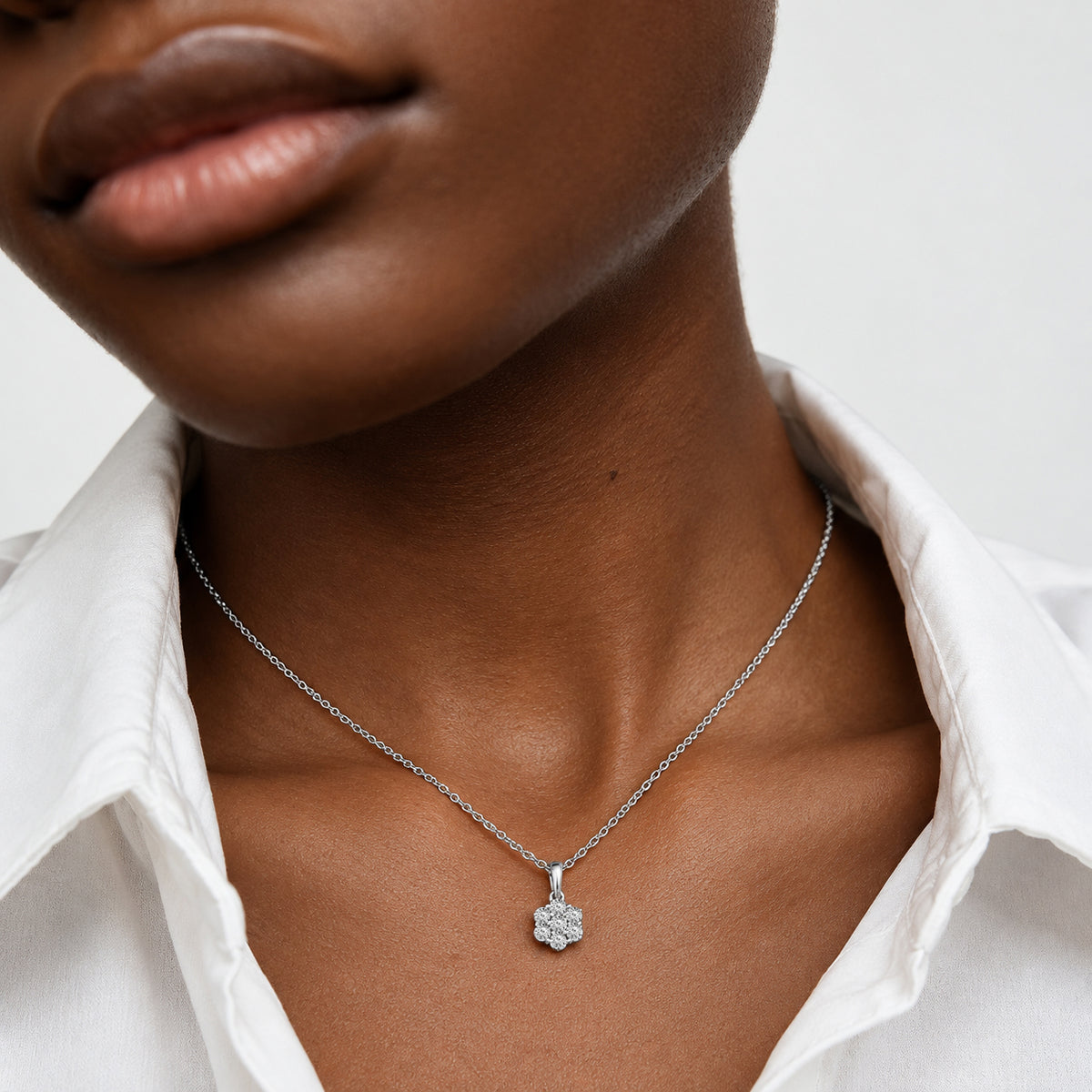 EverTrue - Natural White Diamond Pendant with Chain (Size 20) 4533181 2