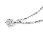 White Diamond Pendant with Chain (Size 20) Stainless Steel  0.01ct  0.020  Ct._4533181_3