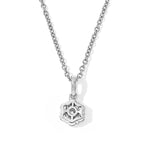 White Diamond Pendant with Chain (Size 20) Stainless Steel  0.01ct  0.020  Ct._4533181_4