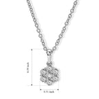 White Diamond Pendant with Chain (Size 20) Stainless Steel  0.01ct  0.020  Ct._4533181_5