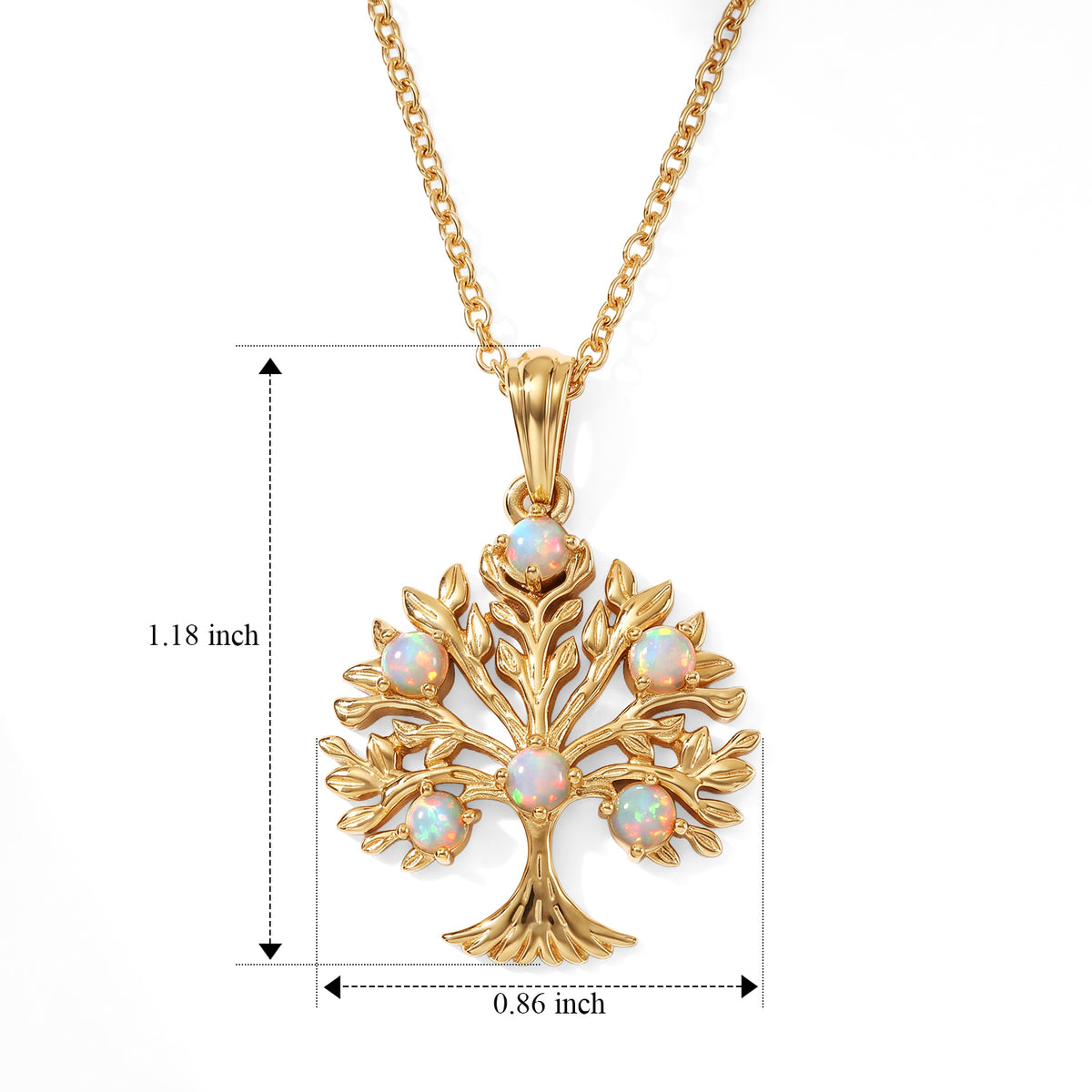 Ethiopian Opal Pendant with Chain (Size 20) Mix Metal  0.480  Ct. 4534107 4