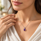 D'Joy - AAA Zambian Amethyst & Rhodolite Garnet Pendant in Platinum Overlay Sterling Silver with Chain (Size 20) 2.60 Ct._4534139_2