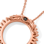 Champagne Diamond  Kanchanaburi Blue Sapphire Pendant with Chain (Size 20) in 18K RG Vermeil Sterling Silver 0.02 ct  0.500  Ct._4534262_6