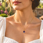 D'Joy - AAA Zambian Amethyst & White Zircon Pendant in Yellow Gold Plated Sterling Silver with Chain (Size 20) 2.30 Ct._4534635_1