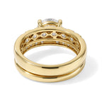 Set of 2 - D'Joy Moissanite Stackable Ring in Yellow Gold Plated Sterling Silver 2.80 Ct._4535322_4