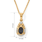 Luxuriant - Lab Grown Alexandrite & White Zircon Pendant with Chain (Size 20) in Yellow Gold Plated Sterling Silver_4537463_5
