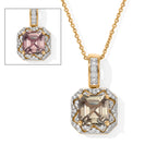 Turkizite,  White Zircon,  Kanchanaburi Blue Sapphire Pendant with Chain (Size 20) in 18K YG Vermeil Sterling Silver 1.47 ct  Silver Wt. 5 Gms  3.470  Ct._4538760