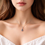 Luxuriant - AAA Lab Grown Alexandrite & White Zircon Pendant with Chain (Size 20) in Rhodium Overlay Sterling Silver 0.80 Ct._4538763_2
