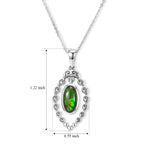 D'Joy - Ammolite Pendant with Chain (Size 20) in Rhodium Overlay Sterling Silver 1.70 Ct._4538801_4
