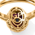Set of 2 -  African Ruby,  White Zircon,  Kanchanaburi Blue Sapphire Stackable Ring in 18K YG Vermeil Sterling Silver 2.39 ct  Silver Wt. 6 Gms  6.383  Ct._4538828_7