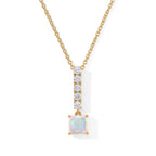 Ethiopian Opal,  Moissanite Pendant with Chain (Size 20) Mix Metal 0.50 ct  1.600  Ct._4538936