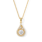 D'Joy - Moissanite Pendant with Chain (Size 18) in Yellow Gold Plated Sterling Silver 1.50 Ct._4539007