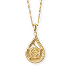D'Joy - Moissanite Pendant with Chain (Size 18) in Yellow Gold Plated Sterling Silver 1.50 Ct._4539007_4