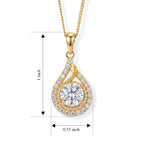 D'Joy - Moissanite Pendant with Chain (Size 18) in Yellow Gold Plated Sterling Silver 1.50 Ct._4539007_6