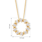 D'Joy - Moissanite Pendant with Chain (Size 18) in Yellow Gold Plated Sterling Silver 1.70 Ct._4539010_5