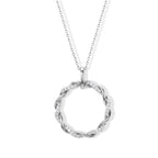 D'Joy - Natural White Diamond (I3/G-H) Pendant with Chain (Size 18+2 Ext) in Rhodium Overlay Sterling Silver_4539175