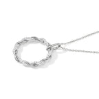 D'Joy - Natural White Diamond (I3/G-H) Pendant with Chain (Size 18+2 Ext) in Rhodium Overlay Sterling Silver_4539175_3