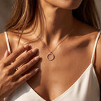 D'Joy - Natural White Diamond (I3/G-H) Circular Pendant with Chain (Size 18+2 Ext) in 18K Vermeil Yellow Gold Plated Sterling Silver 1.00 Ct._4539227_2