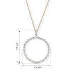 D'Joy - Natural White Diamond (I3/G-H) Circular Pendant with Chain (Size 18+2 Ext) in 18K Vermeil Yellow Gold Plated Sterling Silver 1.00 Ct._4539227_4