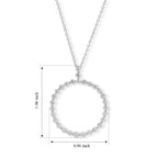 D'Joy - Natural White Diamond (I3/G-H) Circular Pendant with Chain (Size 18+2 Ext) in Rhodium Overlay Sterling Silver 1.00 Ct._4539230_4