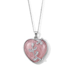 2 Piece Set -  Rose Quartz,  Glass Accessories,Pendant with Chain (Size 20) 130.00ct  130.000  Ct._4539503_2