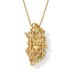 Ethiopian Opal,  Multi-Tourmaline,  White Zircon Pendant with Chain (Size 20) in 18K YG Vermeil Sterling Silver 2.77 ct  Silver Wt. 7.35 Gms  4.690  Ct._4539752_4
