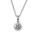 Black Diamond,  White Diamond Pendant with Chain (Size 20) in Rhodium Overlay Sterling Silver 0.16 ct  0.990  Ct._4539892_4