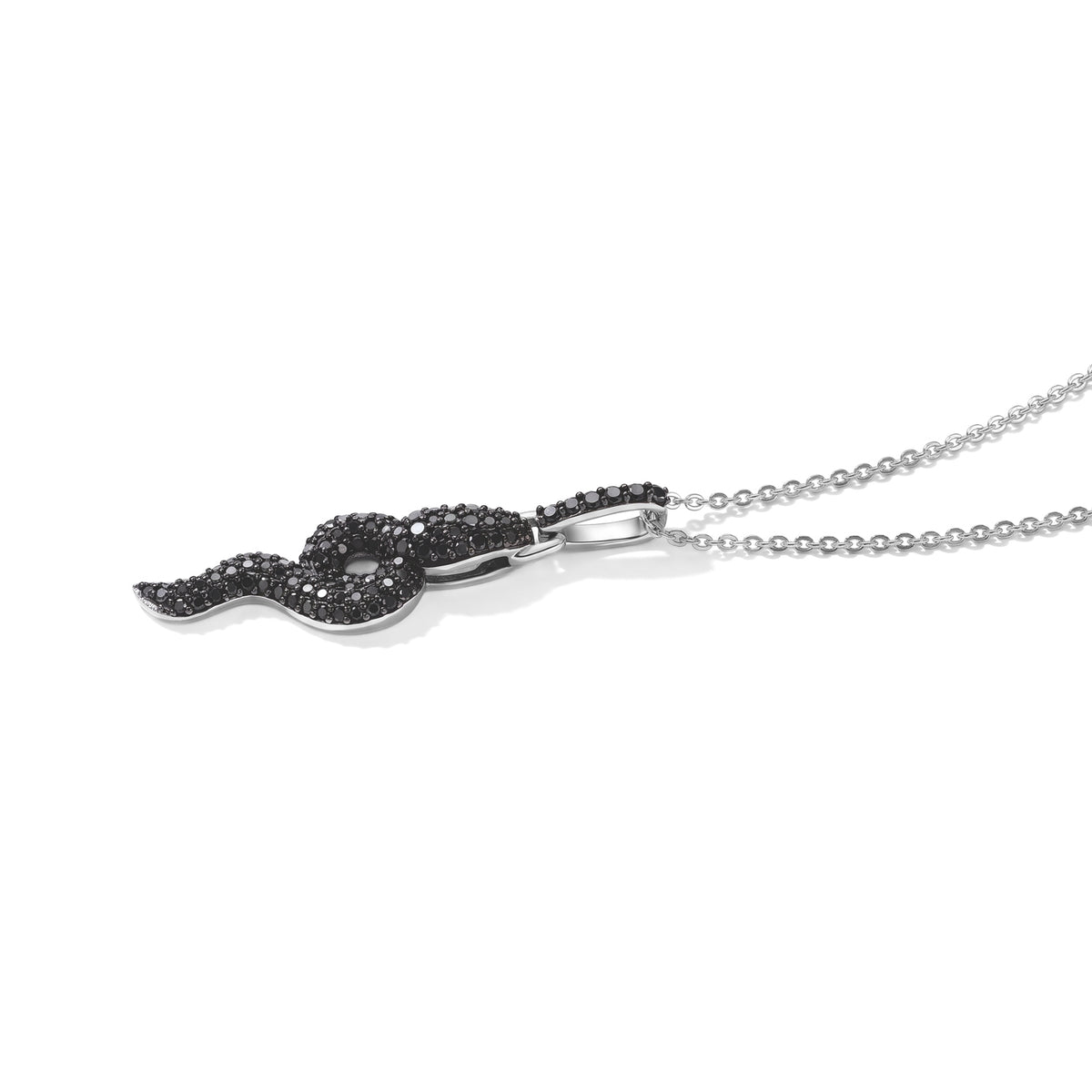 D'Joy - Black Diamond Pendant with Chain (Size 20) in Rhodium Overlay Sterling Silver 0.50 Ct. 4539900 3