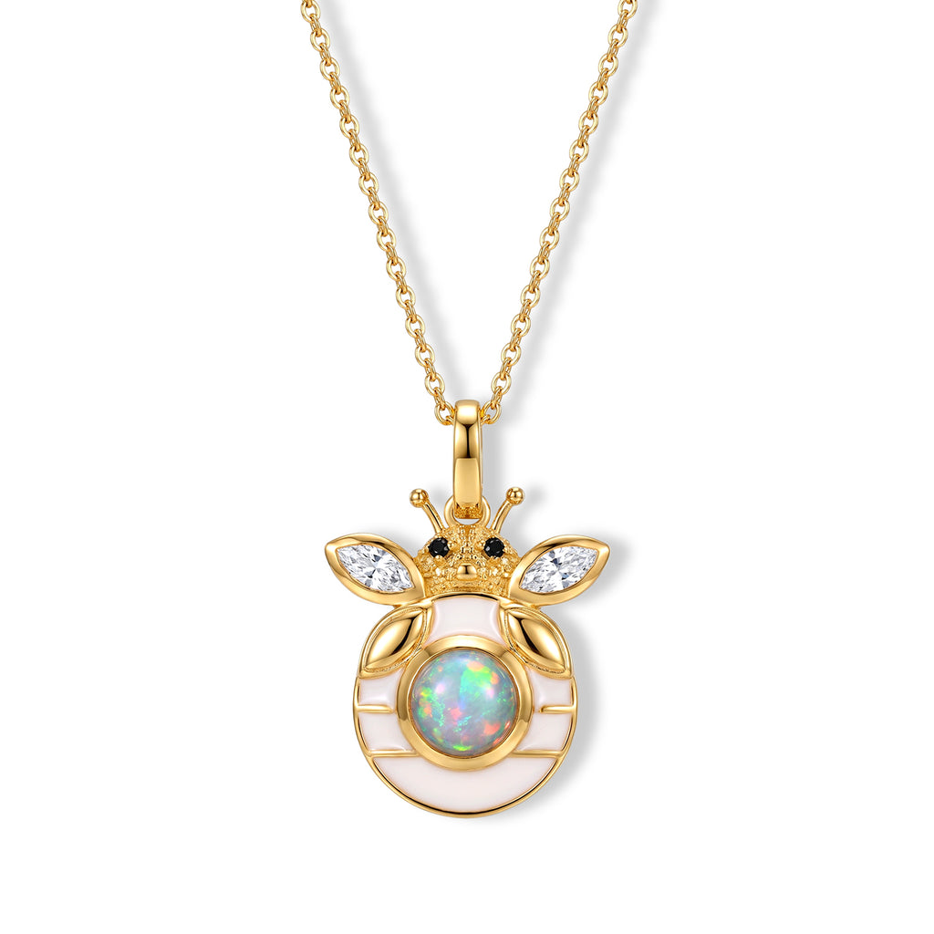 Ethiopian Opal,  Kanchanaburi Blue Sapphire,  White Zircon,  Black Spinel Pendant with Chain (Size 20)  Sterling Silver 0.07 ct  Silver Wt. 5.5 Gms  0.690  Ct._4539951