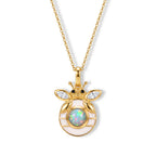 Ethiopian Opal,  Kanchanaburi Blue Sapphire,  White Zircon,  Black Spinel Pendant with Chain (Size 20)  Sterling Silver 0.07 ct  Silver Wt. 5.5 Gms  0.690  Ct._4539951