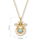 Ethiopian Opal,  Kanchanaburi Blue Sapphire,  White Zircon,  Black Spinel Pendant with Chain (Size 20)  Sterling Silver 0.07 ct  Silver Wt. 5.5 Gms  0.690  Ct._4539951_6