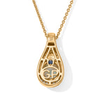 Ethiopian Opal,  Kanchanaburi Blue Sapphire,  White Zircon Pendant with Chain (Size 20)  Sterling Silver 0.11 ct  Silver Wt. 5.2 Gms  1.110  Ct._4539952_5