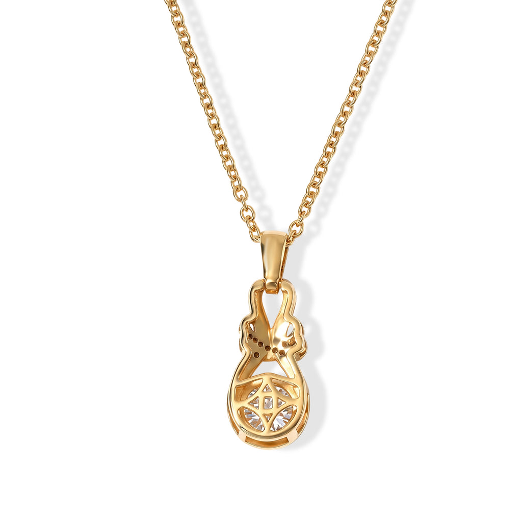 D'Joy - Moissanite Pendant in Yellow Gold Plated with Chain (Size 20) 1.08 Ct._4540303_4