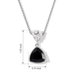 D'Joy - Black Spinel & White Topaz Pendant in Platinum Overlay Sterling Silver with Chain (Size 20) 9.00 Ct._4540373_4
