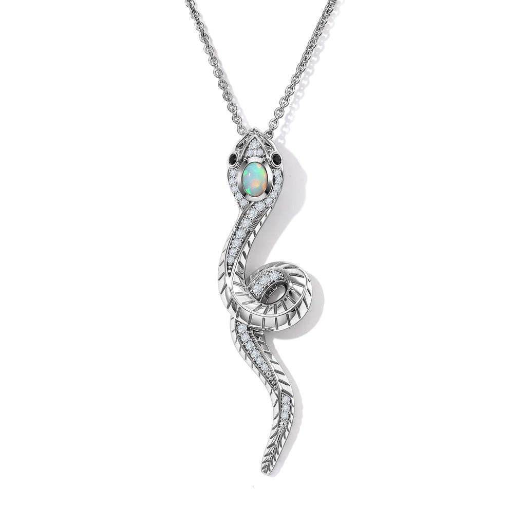 Ethiopian Opal,  White Zircon,  Black Spinel,  Kanchanaburi Blue Sapphire Pendant with Chain (Size 20) in Rhodium Overlay Sterling Silver 0.84 ct  Silver Wt. 5.8 Gms  1.170  Ct._4540421