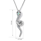Ethiopian Opal,  White Zircon,  Black Spinel,  Kanchanaburi Blue Sapphire Pendant with Chain (Size 20) in Rhodium Overlay Sterling Silver 0.84 ct  Silver Wt. 5.8 Gms  1.170  Ct._4540421_7