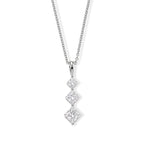 D'Joy - Moissanite Trilogy Pendant in Rhodium Overlay Sterling Silver with Chain (Size 20) 2.40 Ct._4540469