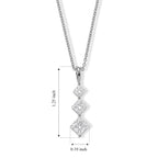 D'Joy - Moissanite Trilogy Pendant in Rhodium Overlay Sterling Silver with Chain (Size 20) 2.40 Ct._4540469_6