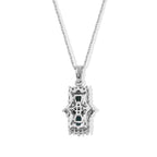 D'Joy - AAA Grandidierite & White Zircon Pendant with Chain (Size 20) in Rhodium Overlay Sterling Silver 2.85 Ct._4562228_4