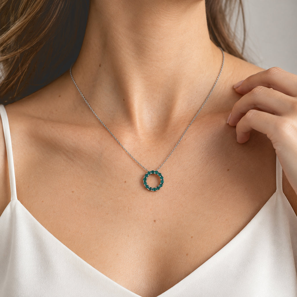 D'Joy - AAA Grandidierite Circular Pendant in Platinum Overlay Sterling Silver with Chain (Size 20) 1.20 Ct._4562230_2