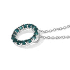 D'Joy - AAA Grandidierite Circular Pendant in Platinum Overlay Sterling Silver with Chain (Size 20) 1.20 Ct._4562230_3