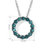 D'Joy - AAA Grandidierite Circular Pendant in Platinum Overlay Sterling Silver with Chain (Size 20) 1.20 Ct._4562230_5