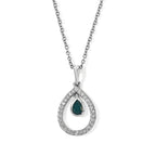 D'Joy - AAA Grandidierite & White Zircon Pendant in Platinum Overlay Sterling Silver with Chain (Size 20)_4562240