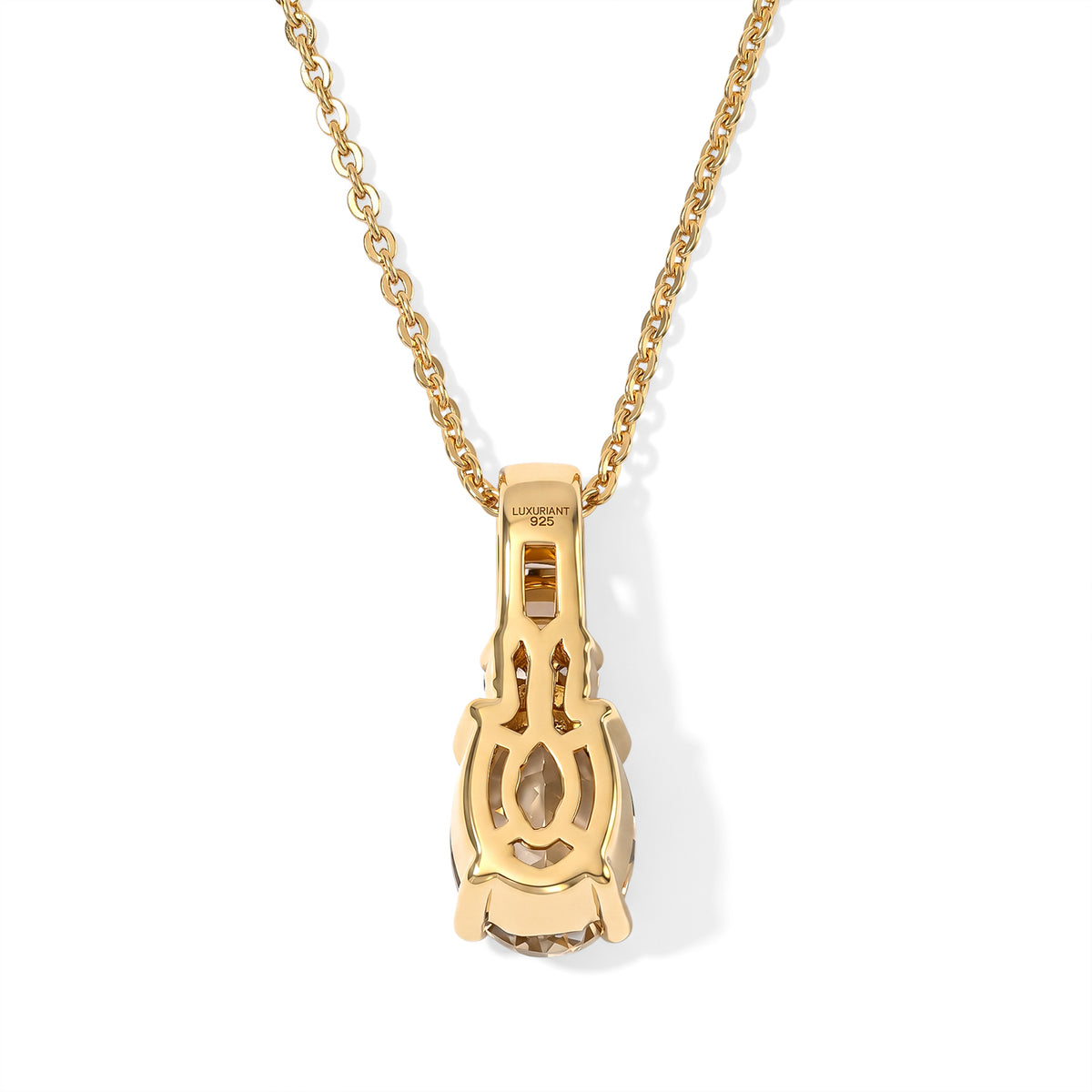 Luxuriant - AAA Turkizite &amp; Lab Grown Diamond (SI/G-H) Pendant with Chain (Size 20) in 18K Vermeil Yellow Gold Plated Sterling Silver 1.50 Ct. 4562262 4