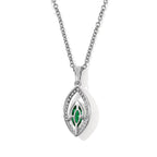 D'Joy - Natural Chrome Diopside & White Zircon Pendant in Platinum Overlay Sterling Silver with Chain (Size 20) 1.35 Ct._4562522_4