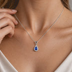 Tanzanite,  White Zircon Pendant with Chain (Size 20) in Platinum Overlay Sterling Silver 0.20 ct  0.600  Ct._4578976_2